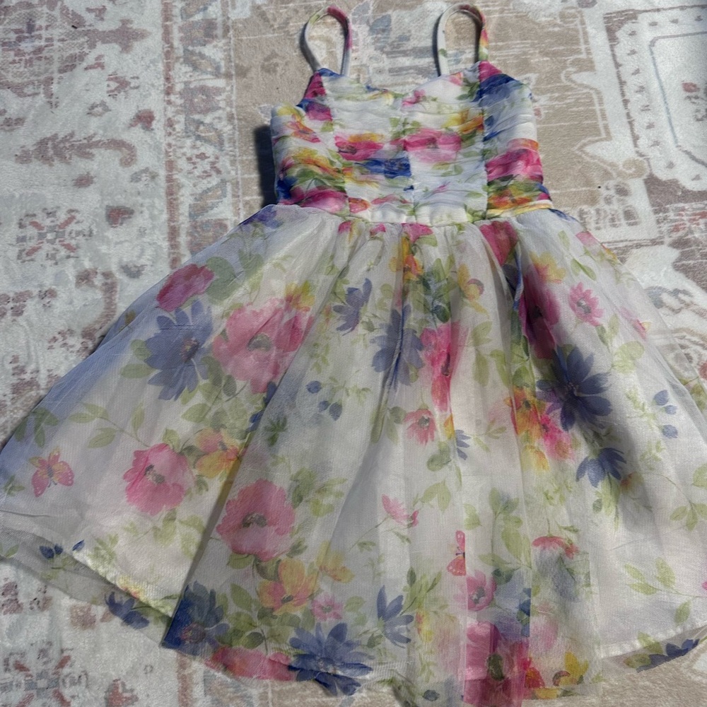 Zhenzi Pink and Purple Spaghetti Strap A-Line Dress